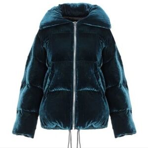 Sandro Down Jacket In Deap Jade